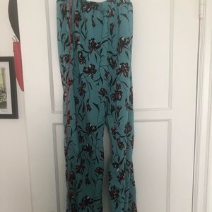 Multicolor trousers (Aqua turquoise and red)